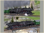 Schwere Dampflokomotive BB 42.2715 mit Schlepptender Wanne T25