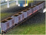 Klappkbelwagen zum Transport von Kohle und Koks
