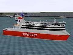 Autofhrschiff FMS Superfast VII der Superfast-Reederei (EEP5 Plugin5 / EEP6)