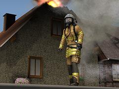Feuerwehrmnner mit Atemschutzgert