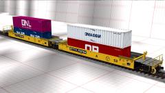TTX Container-Tiefbett-Tragwagen