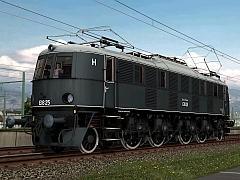 Baureihe E18 - elektrische Schnellzuglokomotive E18-25 - Ausfhrung der Deutschen Reichsbahn-Gesellschaft (DRG) | mit groer Frontverkleidung in RAL7018 | steuerbare Fhrerstnde