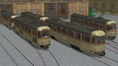Strassenbahn Tatra T4D und B4D Normalspur Beige