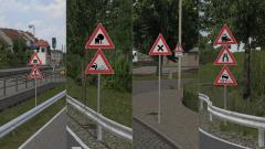 Verkehrszeichen nach StVO ab 1992  Set 1: Gefahrenzeichen 