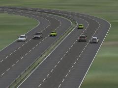 Sechsspurige Autobahnbrcke als Spline in 3D Ausfhrung