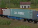 Vierachsiger Containertragwagen Sgnss CD Cargo blau (V60NDB10466 )