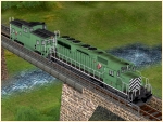 US Diesellokomotive EMD SD40 und Caboose