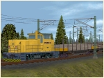 Güterzuggarnitur Gleisbau-Transport, der EEP Gleisbau AG