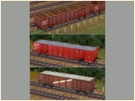 Sparset 4-achsige offene Güterwagen europäischer Bahnen