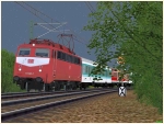 E-Lokomotiven der DBAG BR 113 orientroter Lackierung Epoche V