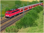 E-Lokomotiven der DBAG BR 110 verkehrsrote Lackierung Epoche V