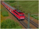 E-Lokomotiven der DBAG BR 110 verkehrsrote Lackierung Epoche V