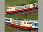 E-Lokomotiven der DB und DBAG BR 103 mit TEE-Lackierung 2
