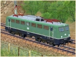 Elektrische Güterzuglokomotive BR 140 der DB in grüner Farbgebung Epoche IV