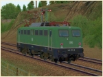 Elektrische Güterzuglokomotive BR 140 der DB in grüner Farbgebung Epoche IV