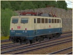 Elektrische Güterzuglokomotive BR 139 der DBAG in ozeanblau-beiger Farbgebung Epoche V
