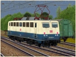 Elektrische Güterzuglokomotive BR 139 der DBAG in ozeanblau-beiger Farbgebung Epoche V
