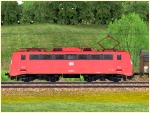 Elektrische Güterzuglokomotive BR 139 der DB in orientroter Farbgebung Epoche IV