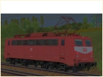 Elektrische Güterzuglokomotive BR 139 der DB in orientroter Farbgebung Epoche IV