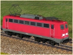 Elektrische Güterzuglokomotive BR 140 der DBAG in verkehrsroter Farbgebung Epoche V