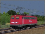 Elektrische Güterzuglokomotive BR 140 der DBAG in verkehrsroter Farbgebung Epoche V