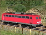 Elektrische Güterzuglokomotive BR 139 der DBAG verkehrsrote Lackierung in Epoche V