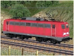 Elektrische Güterzuglokomotive BR 139 der DBAG verkehrsrote Lackierung in Epoche V