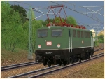 Elektrolokomotive 141 016 in grüner Farbgebung der DB in Epoche IV