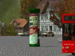 Animierte, beleuchtete Werbesule und Werbeturm