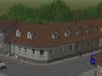 Eingeschossige Eckhäuser mit und ohne Dachausbauten