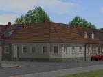 Eingeschossige Eckhäuser mit und ohne Dachausbauten