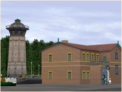 Bahnhof Hoyerswerda mit Wasserturm im EEP-Shop kaufen