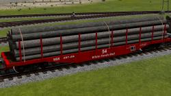 US 54 FlatCar Rungenwagen mit Holz- im EEP-Shop kaufen