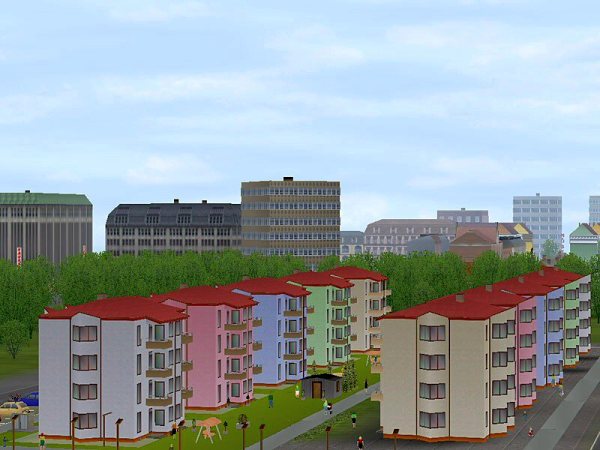 Wohnhäuser mit moderner Fassade (AB2422 )