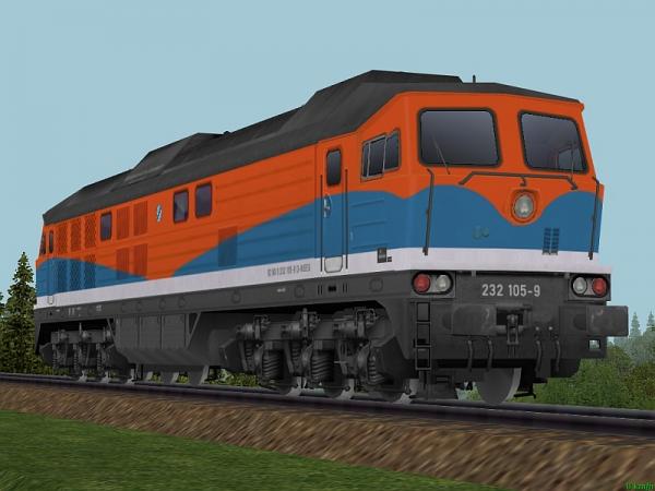 Diesellokomotive 232 105 der NBE (MP1440 )