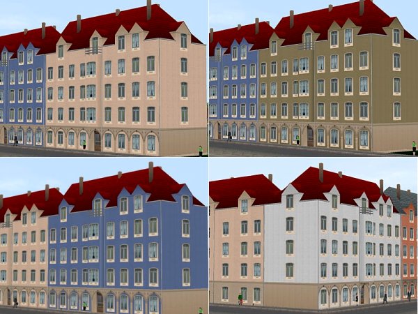 Stadtgebäude in verschiedenen Farben (MS1404 )
