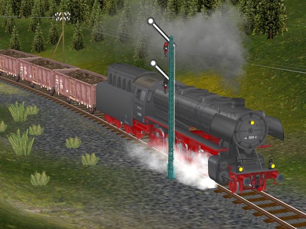 Güterzuglokomotive der DR BR 44 0689-8 mit Öltender auf Basis T34, Epoche IIIb (RL2409 )
