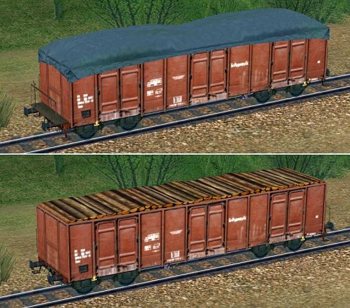 4-achsige offene Güterwagen europäischer Bahnen Set 3 (SK2627 )