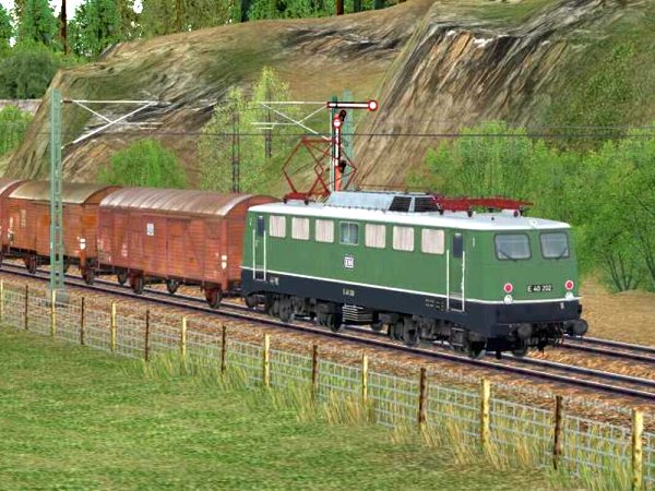 Güterzug-Set der DB in Epoche III mit gedeckten Güterwagen und E40 / E40.11 (SK2722 )