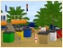 Strand-Set mit Strandcafe, Surfschule, Strandh�uschen und Badeg�sten (4)