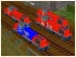 Sparset, Containertragwagenset und Diesellokomotiven Am843 (3)
