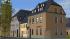 Drei S�chsische Kleinstadth�user mit Post Meilen S�ule (1)