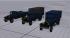 Lkw der 30er Jahre, Typ B, BLAU-Schwarz | Pritsche, Plane und Koffer | mit entsprechenden Anh�ngern (3)