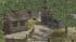 Landschaft 2, 20 x 20 m Diorama, 2 einfache Steinh�user, mit Holzz�unen (4)
