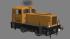 Diesellokomotive DR-V15 orange mit Warnbalken (1)