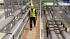 3 animierte Arbeiter und 3 Standmodelle von Arbeitern in blau (4)