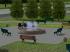 Parkb�nke- und Brunnen-Set (2)