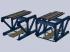 Dauer-Behelfsbr�cke aus R-Ger�t (eingeschossig, Typ �Gleis oben�, blau) (3)