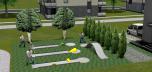 Golfspieler und Golfspielerin 
