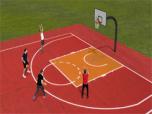 Basketball Platz mit Spielern